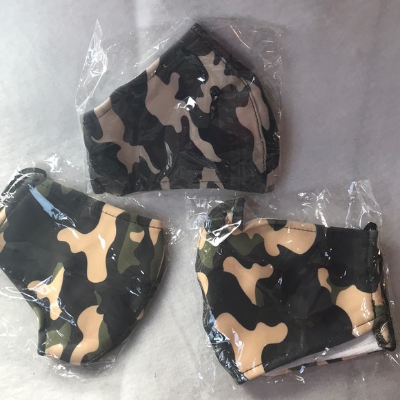 3 New Camouflage Face Masks With Filter Slot - Picture 1 of 8